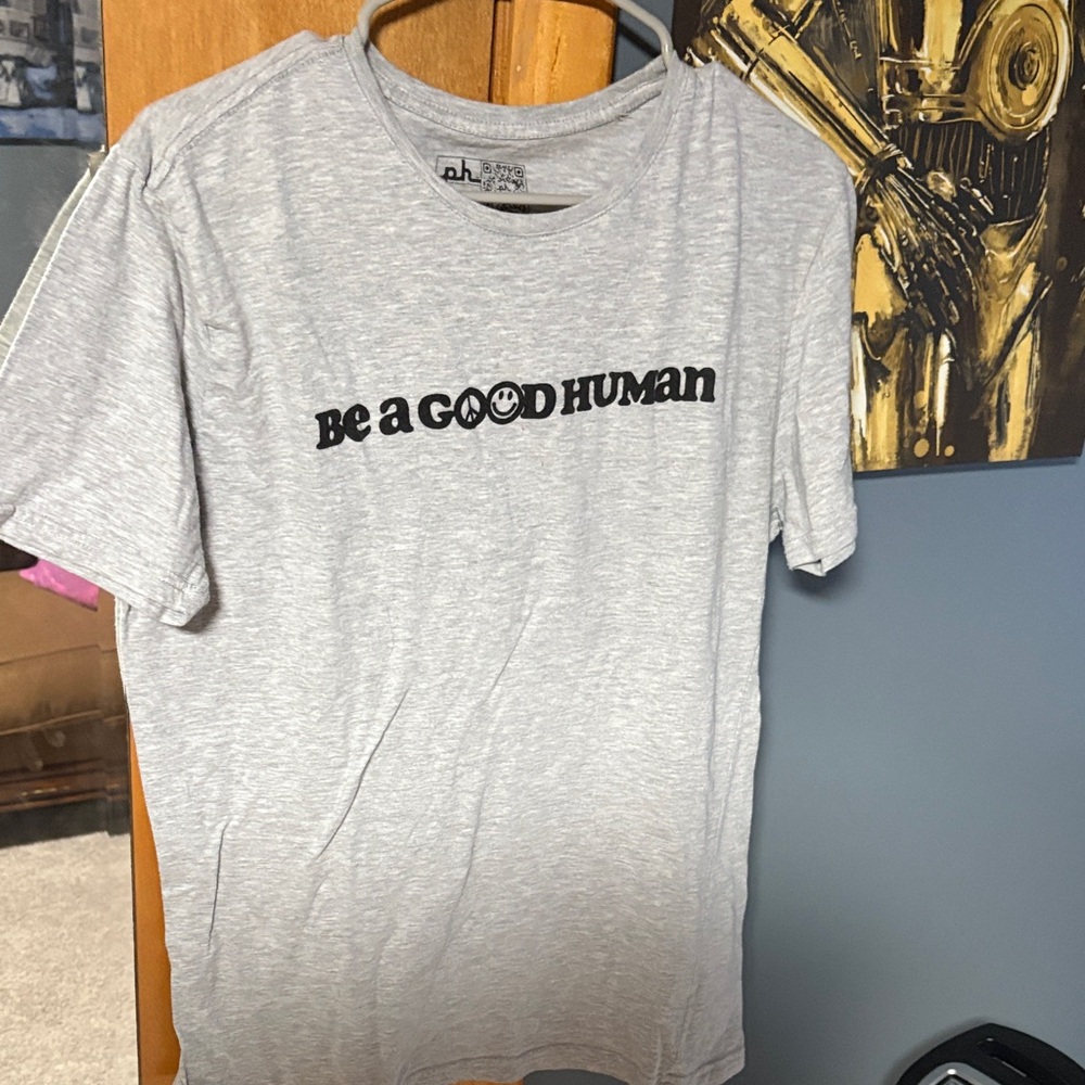 The Phluid Project Gray 'Be A Good Human' Tee